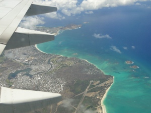 Llegando a Oahu