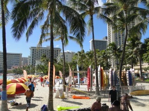 Alquiler de surf, Waikiki Beach