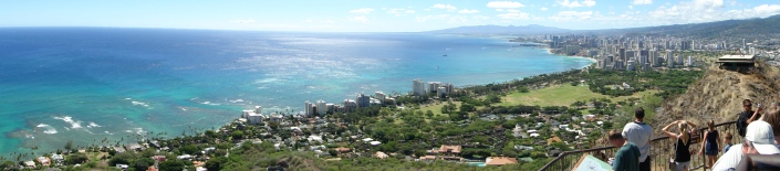 Panorámica de Honolulu desde Diamond Head