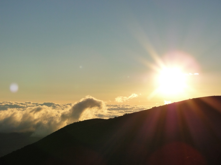 Puesta del sol en Mauna Kea